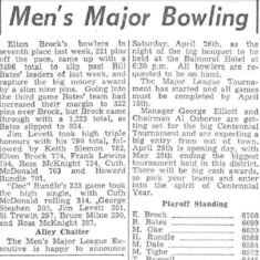 Frank Lewins 1958 Bowling