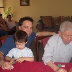 Dad, Louie & Joel play poker