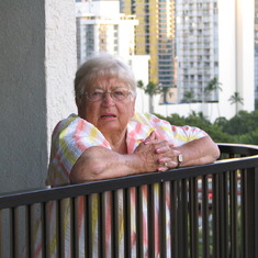 Her balcony at the Hale Koa and morning window on Hawaii