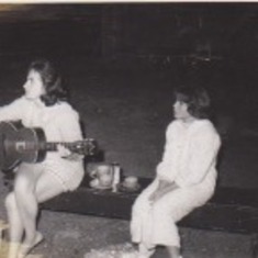 Folksinging with Bash (2nd wife) in 1963 ish