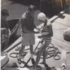 Mr. Janson in 1960's getting ready for boating adventure