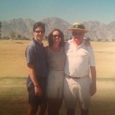 Tara, James, Dad Golf Course