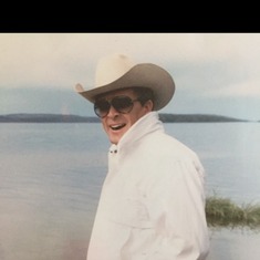 This photo was taken of our dad at Great Slave Lake in the Northern Territories of Canada.
It is our favorite photo of our dad.