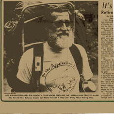 Scan of newspaper article about Fred's trail adventure