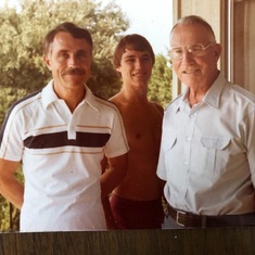 Three generations of Riley men