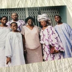 Bro Fred and family with Mummy, late Mrs G.O Adesola