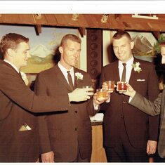 Mom & Dad's Wedding 1969. L-R Bill Hunzeker,Carl Zietz II,Fred Zietz I,Carl (Rusty) Johnson