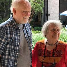 Mom and Dad at Dad's surprise party for his 90th -  July 2019