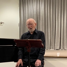 Fred sharing his gift of song for Kathleen's birthday - February 2020