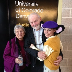 Mom and Dad - trip to Denver to see Kenna in Seussical