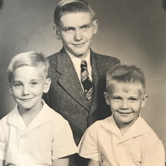 Fred with his brothers David and Martin