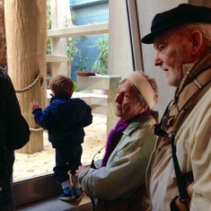 At the Basel zoo with their swiss great-grandchildren