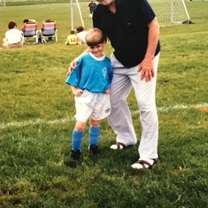Papa loved watching Andrew play soccer!