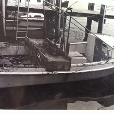 I took this picture of Ted's scallop boat in the winter of 1982.