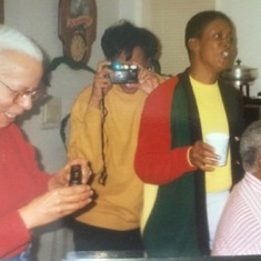 Dorothy Smith (wife), Karen Young (friend), and Dad's back in Sacramento, California
