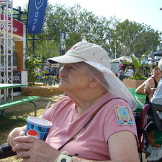 2007 OC Fair - I forgot to bring her a hat so I improvised