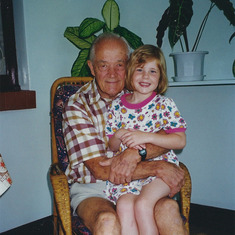 A loving grandfather (Opa) ... with Emma.