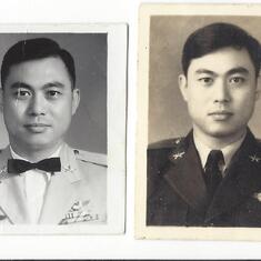Portraits (Left ~1967 in US Air Force, Right ~1954 soon after Taiwan Air Academy graduation)