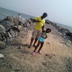 Funto with IseOluwa, his little cousin