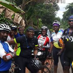 Cycling with friends to Ikogosi waterfalls, Ekiti State - July 2015