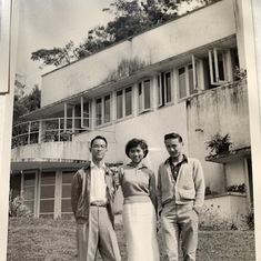 Fulton (left) with friends in Cameron Highlands, Malaysia (courtesy of May Chu)