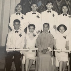 Fulton's (top left) graduation from New Asia College (courtesy of May Chu)