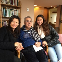 With his daughter in law Chris, and granddaughter Naomi, in Jan 2016