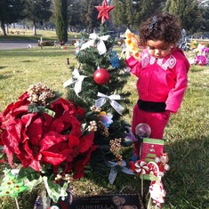 Merry Christmas Sweet Angel.  Your big sister, your big brother, mommy and daddy went by to see you and clean your marker.  It breaks our heart to go through the holidays without you my precious daughter.  We love you.