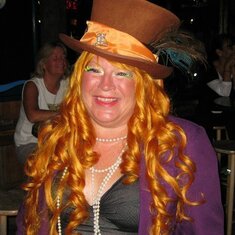 Gail as the Mad Hatter