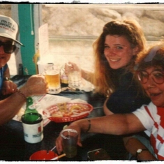 20 -. In Florida with brother Bruce and daughter Jeanine after a day of enjoying the sun and surf.  Circa early 90s