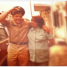 43 - Homecoming, a proud Momma with her son Marty in Emmitsburg, MD circa 1970s