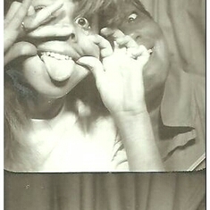 60 - Photo Booth fun with daughter Jeanine - making faces was an art form well practiced in the Harris household. Circa 1986/87