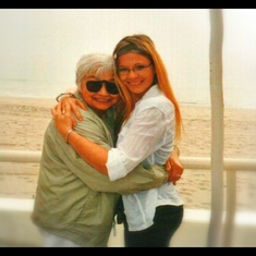66 - A great big hug with daughter Jeanine at the Beach Club, Pacific Palisades CA 2010