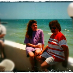 86 - On a trip to Ft. Myers, FL with daughter Jeanine and brother Bruce they ended up at this restaurant/outdoor bar so close to the water it lapped over the wall. Drank margaritas and listened to reggae - a perfect day. Early 1990s