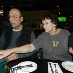 Gale and Carl buying me a lobster dinner, 2012