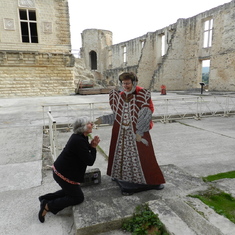 me petitioning Queen Gale for mercy, Provence 2015