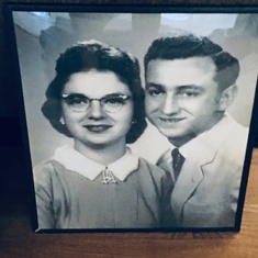Dad and mom when married. 1957
