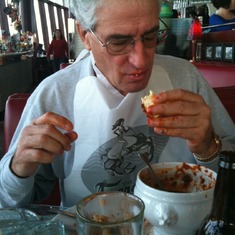 Dad eating Cioppino #3 (2009)