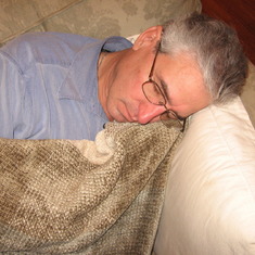 Thanksgiving at Dune Acres. Garry sleeping on couch photo #562. (2008)