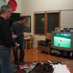 Thanksgiving at Dune Acres. Dad and Michael playing Wii golf. (2008)
