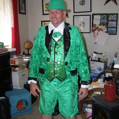 He LOVED dressing up as a leprechaun and did it every chance he got.