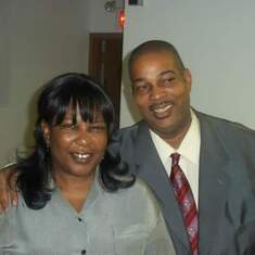 Gary and Denise celebrating at our place of worship Second Baptist Church "Friends and Family Day" celebration