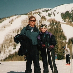 Gary Jr and Dad Skiiing