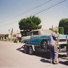 The 56 Chevy you bought for me being delivered...