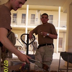 A cookout in Iraq