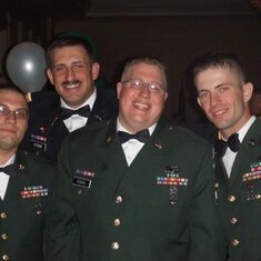 Derek, Capt Sturm, Tim Sensel, and Lee at the Military Ball