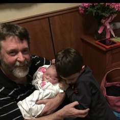 Gary with his grandchildren Micah and Taylor Grace 