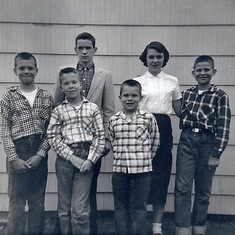 6 Dupuy cousins: Mark Gary Barb & Gary (back row) Craig & Steve (front  row)