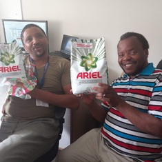 Gaston and Mario  with their 2019 Christmas Gifts from Santa (GeneMAP 2019 End of year function)