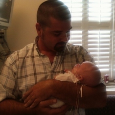 Daddy and Gavin sharing a sweet moment